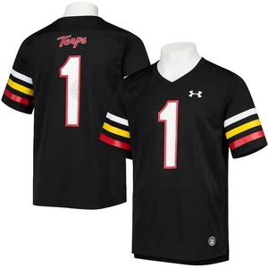 Under Armour Maryland Terrapins #1 Fußballtrikot schwarz Herren Medium lose neu ohne Etikett - Bild 1 von 9