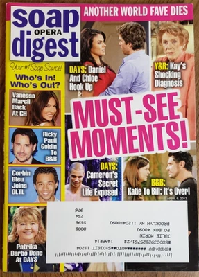 Soap Opera Digest Apr 8, 2013: All Your Favorites: Y&R, GH, DAYS, B&B, DIARIES - Image 1 of 2