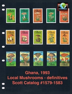 Valor Scott de $20,00 - 1993 GHANA Mushrooms definitivos África Occidental CV MNH NH UMM - Imagen 1 de 4