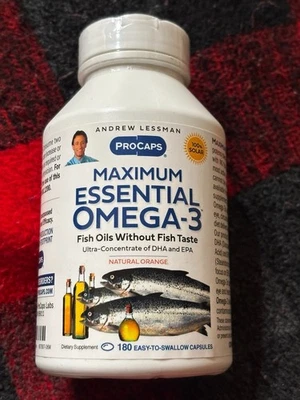 Andrew Lessman Maximum Essential Omega-3 180 Capsules Exp. 06/30/2027 - Image 1 of 4