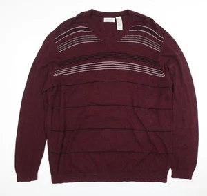 Concepts by Claiborne Men's XL Red Striped Pullover Jumper - Picture 1 of 12
