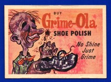 GRIME-OLA SHOE POLISH 1960 LEAF FONEY ADS #66 VERY GOOD