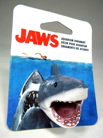 Jaws Movie Bruce Great White Shark Ornament Aquarium Fish Tank Figure Spielberg Cover