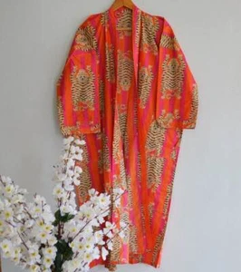 Kimono Robe with Pockets, Long kimono Robe, Bali Kimono Robe, Plus Size Over - Picture 1 of 13