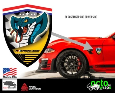 calcomanía lateral de carreras ajuste ford mustang gt500 shelby cobra 427 pegatina emblema ruedas Foto 1 de 4