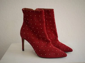 BILLI BI ❤ Ankle Boots Stiefeletten in Rot m. Nieten High Heels TOP Zustand - 38 - Bild 1 von 6