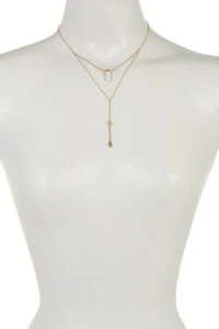 Nordstrom Melrose and Market Damen 2-lagig Halbstick Y-Halskette Neu mit Etikett 50 - Bild 1 von 3