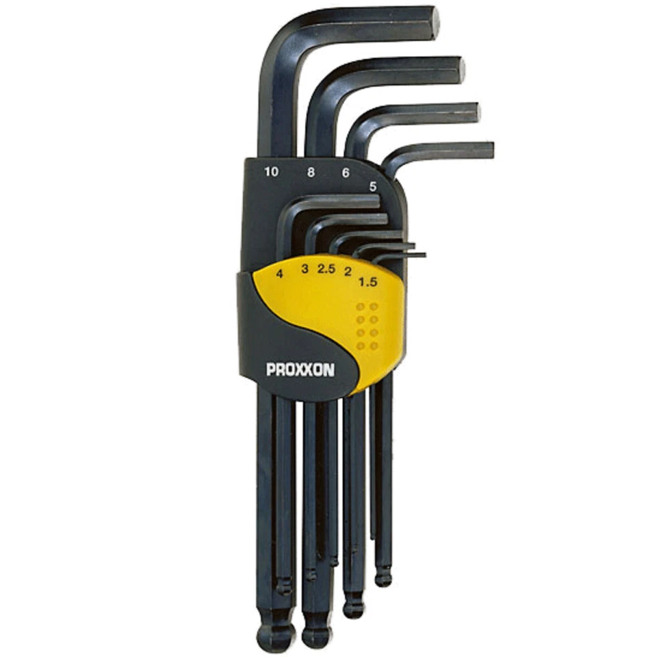 Proxxon - Winkelschlüsselsatz für Innensechskant-Schrauben 1,5 - 10 mm (9-teilig - Bild 1 von 1