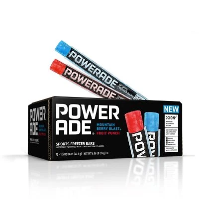POWERADE Sports Freezer Bars, 1.5 oz, Refreshing Ice Pops with Electrolytes B Vitamins...