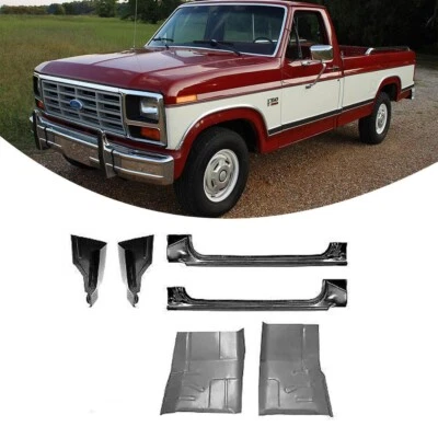 Cab Corner Rocker Panel Floor Pan Kit for 1980-97 Ford F Pickup 6Pc. Set - Image 1 of 4