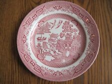 Churchill - England 8-1/8" Salad Plate- Rosa Pink Willow / Red Excellent Cond