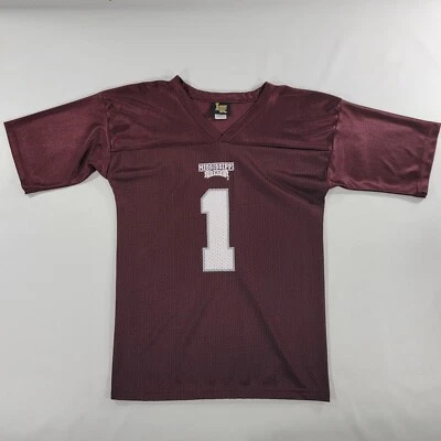 Camiseta de fútbol americano Mississippi State Bulldogs LK Apparel granate juvenil talla L usada en excelente estado Foto 1 de 4