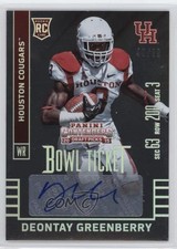 2015 Contenders Draft Picks Bowl Ticket /99 Deontay Greenberry Rookie Auto RC