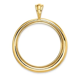 1967-Now South Africa 1 oz Krugerrand Prong Set Concentric Coin Bezel 14k Gold - Picture 1 of 7
