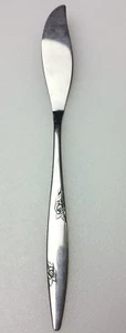 Flat Handle Master Butter Knife Spreader Rose Duet Oneida Stainless 6.75 in - Picture 1 of 12