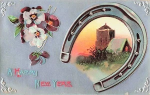 Happy New Year-Wheaton Minnesota-Vintage c1909 Postard E11 - Picture 1 of 3