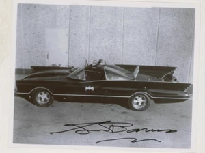 George Barris SIGNED Batman Batmobile Photo / Adam West & Burt Ward TV Show - Picture 1 of 2