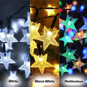 LED strip Solar Powered Lights Star Fairy String Waterproof Christmas Lights - Picture 1 of 14