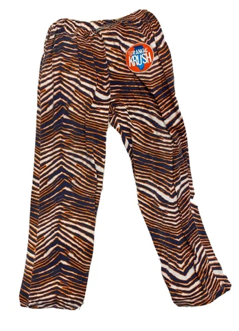 Vintage 90s Zubaz Illinois Basketball Pants Mens Size XL Striped Orange Krush Cover
