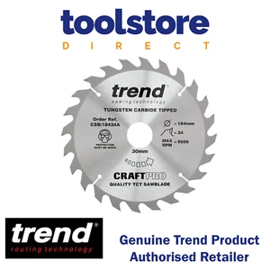 Trend Tools CSB/18424A Trend Wood Circular Saw Blade 184Mm X 30Mm X 24T - Picture 1 of 8
