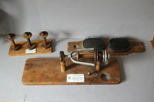 Museum Spinning Machine with Twisting Device and Accessories Enamel Signs Excellent Rarity - Picture 1 of 11