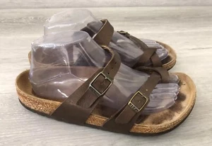 Birkenstock Mayari One Loop Women's Sandal 8.5 Brown Leather Slip-On Slide - Imagen 1 de 6