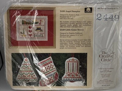 The Creative Circle #2449 Kit “3 Little Gems” Craft Kit. New Old Stock. - Image 1 of 2