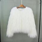 Women Faux Mongolian Lamb Fur Jacket Long Hair Short Coat Warm Overwear Overcoat