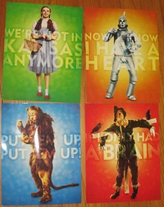 The Wizard Of Oz Warner Brothers 70th Anniversary Poster Picture 4 Cards 2009 - Picture 1 of 5