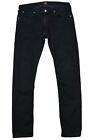 Lee LUKE Jeans Size W34 L32 BLACK Men Slim Fit Tapered Leg Denim Pants Zip Fly