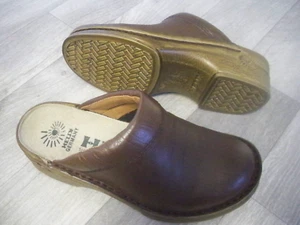 HELIX Pantoletten Leder Clogs Espresso Gr 39 Herren Made in Germany - Bild 1 von 4
