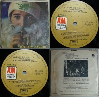 HERB ALPERT & THE TIJUANA BRASS CHRISTMAS ALBUM 1968 UNIQ CVR!! CHILEAN PRESS!! - Image 1 of 4