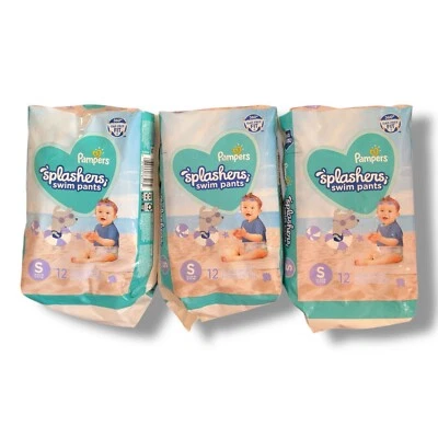 Pampers Splashers Pañales de Natación Desechables Pantalones de Natación Talla Pequeña Paquetes de 3 lb l3-21 Foto 1 de 4