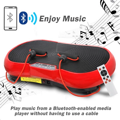 Red Vibration Plate Platform Machine Crazy Vibration Massage Fitness w/bluetooth - Image 1 of 4