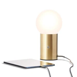 Brightech Table Lamp 11"H Modern Antique Brass IntegratedLed+Builtin 3Way Dimmer - Picture 1 of 11