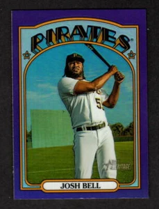 JOSH BELL 2021 HERITAGE PURPLE CHROME PARALLEL PITTSBURGH PIRATES - Picture 1 of 1