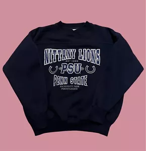 Vintage Penn State Crewneck Sweatshirt Shirt Navy Blau Herren Gr. M - Bild 1 von 5
