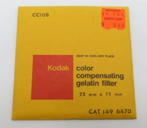 KODAK Color Compensating Gelatin Filter 3 Inch 7.6cm Square CC10B CAT 149 6470 - Picture 1 of 2