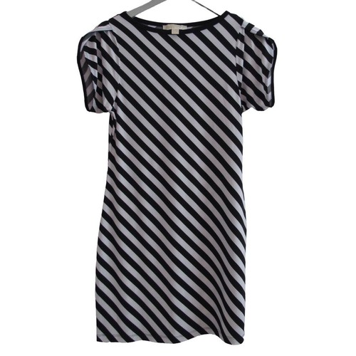 Abito Michael Kors MK bianco e nero manica a tulipani taglia P