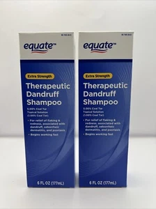 Lot Of 2 EXTRA STRENGTH Equate T-Gel Shampoo Compare to Neutrogena 1% Coal Tar - Picture 1 of 2