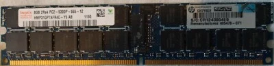 HYNIX 8x8GB 64GB RAM ECC DDR2 PC2-5300P HMP31GP7AFR4C-Y5AB -P/N 405478-071 - Image 1 of 4
