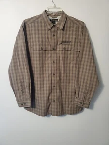 Dri Duck Men's Crossroad Woven Shirt Long Sleeve Fishing Large Gray COMPANY LOGO - Picture 1 of 7