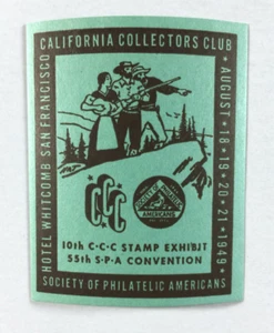 Poster Stamp Society Of Philatelic Americans California Collectors Club 1949 - Picture 1 of 2