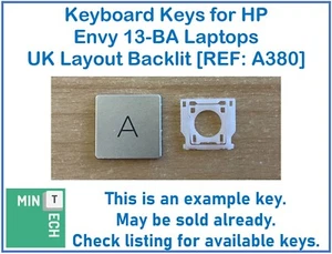 Keyboard Replacement Keys for HP Envy 13-BA Laptops UK Layout Backlit - Picture 1 of 8