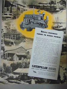 1945 CATERPILLAR DIESEL ENGINES For Small Business vintage art print ad - Picture 1 of 1