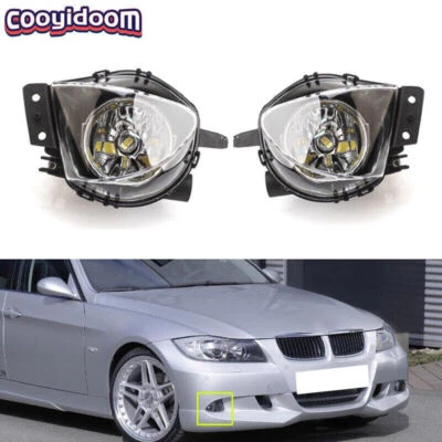 Для 2006-08 BMW E90 325i 328i 330i 335i светодиодные противотуманные фары передний бампер с лампой левая и правая - Изображение 1 из 4