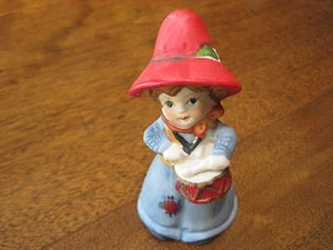 JASCO 1978 COLLECTIBLE CHRISTMAS 4 1/2" TALL DRUMMER GIRL FIGURINE BELL - Picture 1 of 8