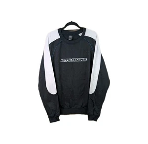 Urban Outfitters Iets Frans Sweatshirt Mens Size Medium Navy Panelled Crew Neck - Picture 1 of 19