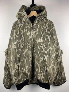 Carhartt Active Bottomland Camo Hooded Work Jacket Size XL - Picture 1 of 4