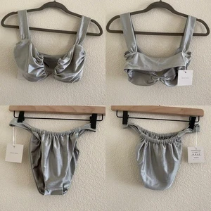 Divino Seas Size Medium Ana De Bretana Top & Bottom Bikini in Olive Green NEW - Picture 1 of 8